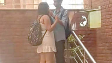 Delhi College couple outdoor romance